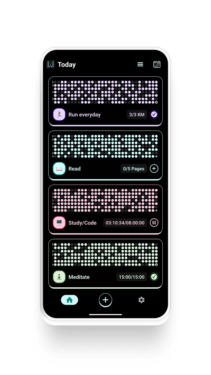 Motivated app interface